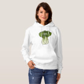 Pull À Capuche Illustration de Bok choy (Devant entier)