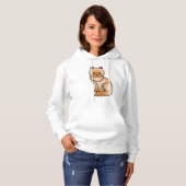 Pull À Capuche Illustration de chat de dessin animé mignon persan (Devant entier)
