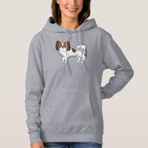 Pull À Capuche Illustration de chien de dessin animé Papillon sab