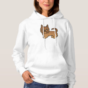 Pull À Capuche Illustration de chien Terrier Australien rouge