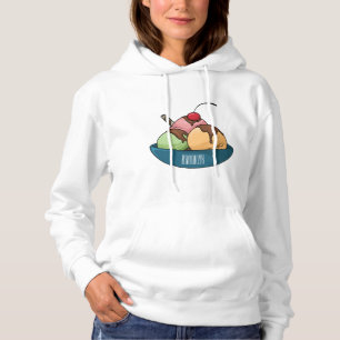 Pull À Capuche Illustration de crème glacée