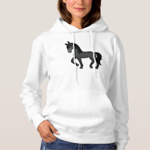 Pull À Capuche Illustration de dessin animé mignon de cheval trot