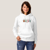 Pull À Capuche Illustration de dessin animé pour le thé de bulle (Devant entier)