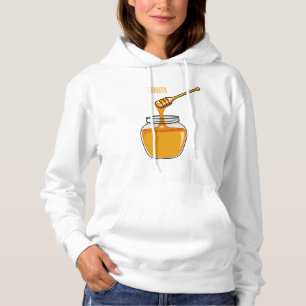 Pull À Capuche Illustration de dessin sur le miel