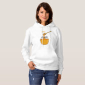 Pull À Capuche Illustration de dessin sur le miel (Devant entier)