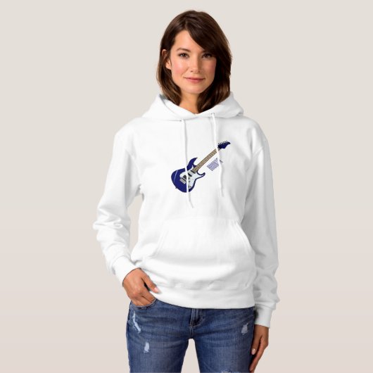 Pull À Capuche Illustration de guitare électrique (Devant entier)
