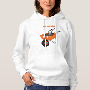 Pull À Capuche Illustration de la brouette en brouette orange trè