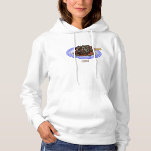 Pull À Capuche Illustration de la caricature de l'agneau braisé