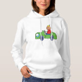 Pull À Capuche Illustration de la voiture verte pour enfants (Devant)
