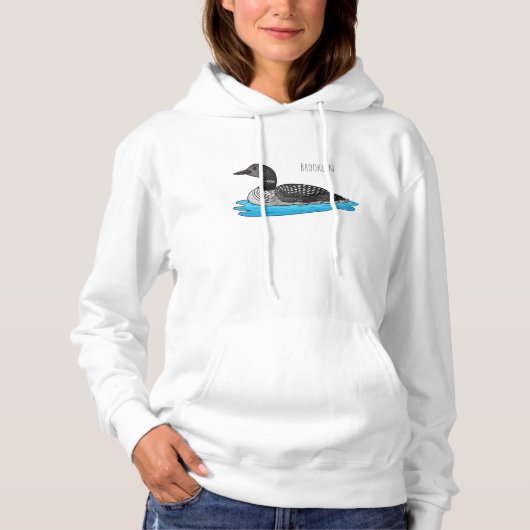 Pull À Capuche Illustration de Loon bird (Devant)