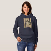 Pull À Capuche Illustration de penseur squelette (Devant entier)