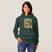 Pull À Capuche Illustration de penseur squelette (Devant entier)