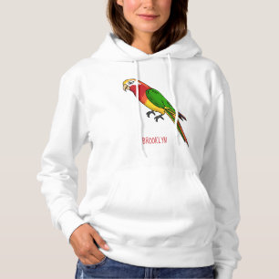 Pull À Capuche Illustration de perroquet de dessin animé mignon e
