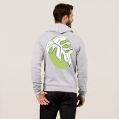 Pull À Capuche Illustration de plante abstraite de feuille de Mon (Dos entier)