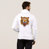 Pull À Capuche Illustration tête de tigre féroce-24327 (Dos entier)