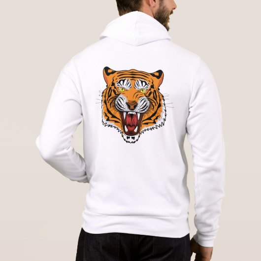 Pull À Capuche Illustration tête de tigre féroce-24327 (Dos)