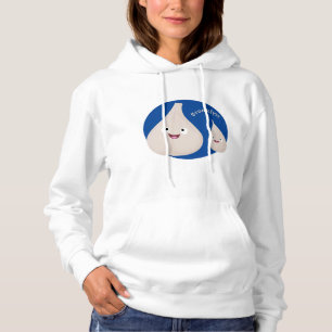 Pull À Capuche Illustration végétale de caricature à l'ail mignon