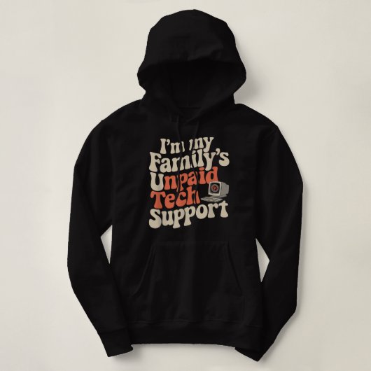 Pull À Capuche Im Mes Familles Support Technique Non Payé Funny C (Design devant)