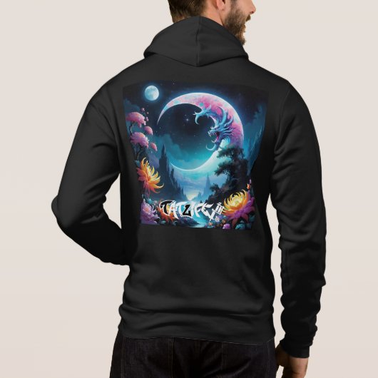 Pull À Capuche Imaginaire Lune Dragon (Dos)