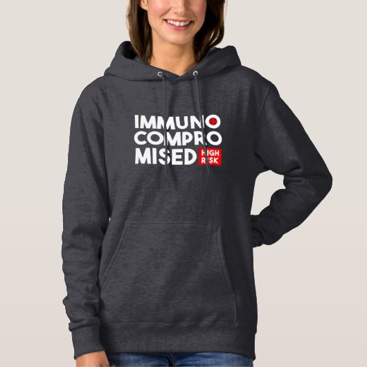 Pull À Capuche Immunocompromis Risque élevé S'il vous plaît reste (Devant)