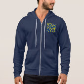 Pull À Capuche Impression Girafe Bleu Marine Jaune (Devant)