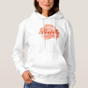 Pull À Capuche imprimé rose orange