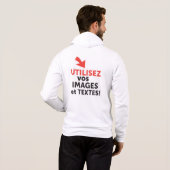 Pull À Capuche imprimez vos conceptions en français vous-même (Dos entier)