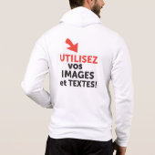 Pull À Capuche imprimez vos conceptions en français vous-même (Dos)