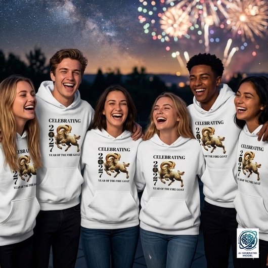 Pull À Capuche Incroyable année chinoise d'or du Chèvre de feu 20