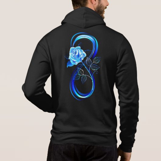 Pull À Capuche Infini lumineux avec rose bleue (Dos)