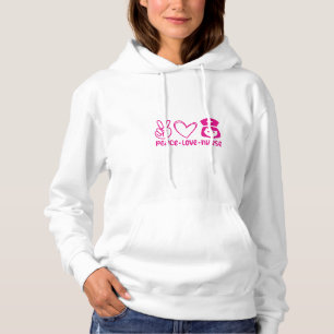 Pull À Capuche Infirmière Cadeau Paix Amour Infirmière