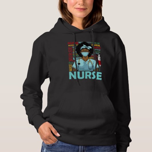 Pull À Capuche Infirmière du Mois de l'histoire des Noirs (Devant)