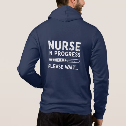 Pull À Capuche Infirmière En Cours S'Il Vous Plaît Attendre - Drô (Dos)