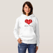 Pull À Capuche Infirmière future - Cœur EKG Croix-Rouge (Devant entier)