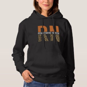 Pull À Capuche Infirmière inscrite à la RN Typographie du léopard
