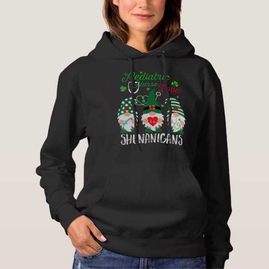 Pull À Capuche Infirmière pédiatrique Love Shenanigans Gnome Infi (Devant)