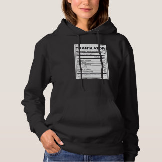 Pull À Capuche Information nutritionnelle du traducteur