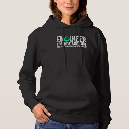 Pull À Capuche Ingénieur Je ne parle pas du moteur de devis d'ing (Devant)
