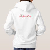 Pull À Capuche Initiale personnalisée avec coeur (Dos)
