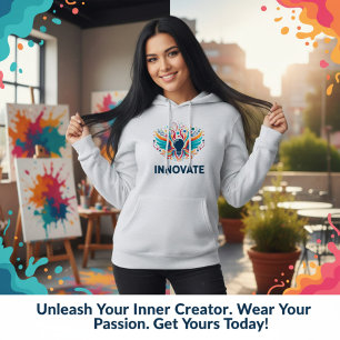 Pull À Capuche Innovation Ampoule Couleur Éclaboussure D'art