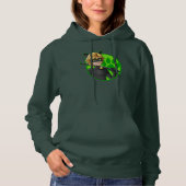 Pull À Capuche Insigne vert Cat Noir (Devant)