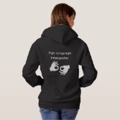 Pull À Capuche Interprète en langue des signes féminine (Dos entier)