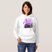 Pull À Capuche Iris Pourpre Fleur Aquarelle Florale Anniversaire (Devant entier)