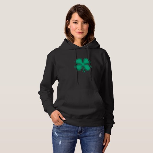 Pull À Capuche Irlandaise noire sweatshirt à capuche (Devant entier)