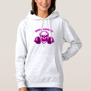 Pull À Capuche Iron Addict - Skull Bodybuilding and Weightlifting
