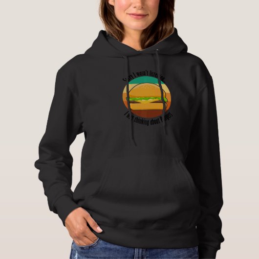 Pull À Capuche Ironic Dit Penser À Burgers Hobby Chef (Devant)