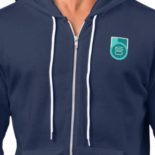 Pull À Capuche ISD Turquoise Streetwear Urbain Logo Rétro