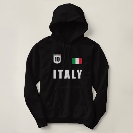 Pull À Capuche Italie Drapeau de football tenue pour Italie Jerse (Design devant)