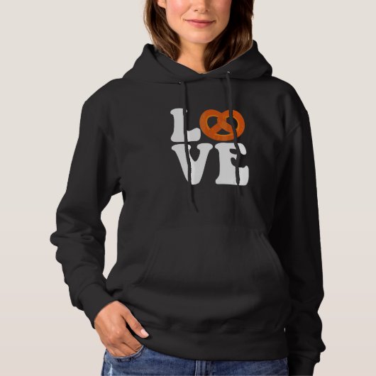 Pull À Capuche J'adore les bretzels pour la tenue de bureau du jo (Devant)