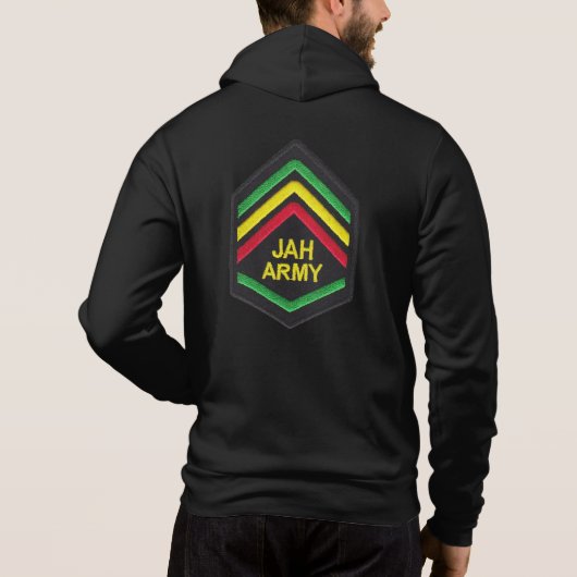 Pull À Capuche Jah Army Rasta (Dos)